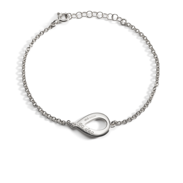 Silver Buíochas go deo single bracelet