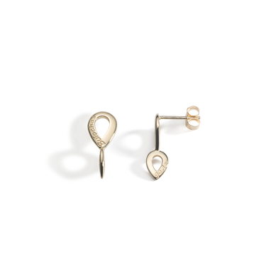 Gold Buíochas go deo double earstuds