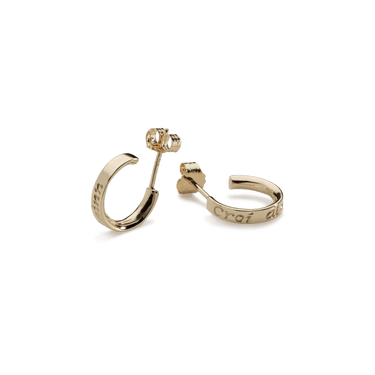Gold Croí álainn hoops