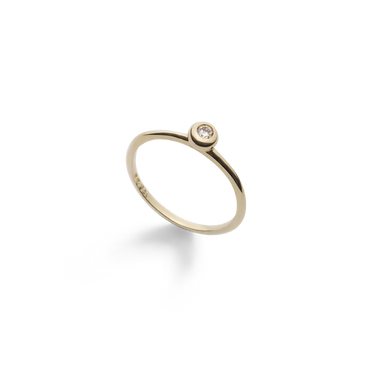 Gold Croí álainn diamond bubble ring