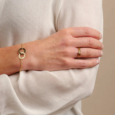 Gold Croí álainn bubble ring