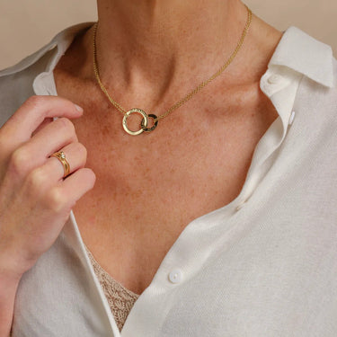 Gold Croí álainn double pendant