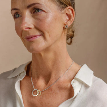 Silver|Rose Gold Croí álainn double pendant