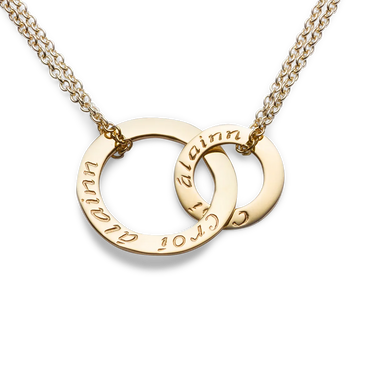 Gold Croí álainn double pendant