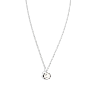 Silver Las mo shlí small diamond pendant