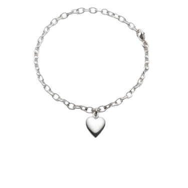 Anna Leah heart charm bracelet Silver Enibas Jewellery enibas