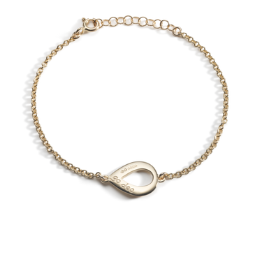 Gold Buíochas go deo single bracelet
