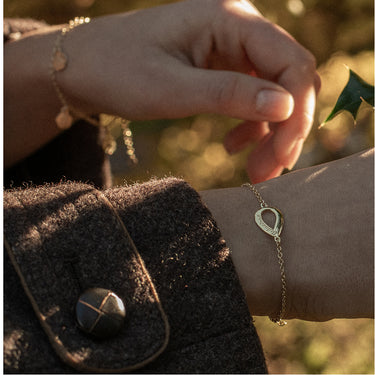 Gold Buíochas go deo single bracelet