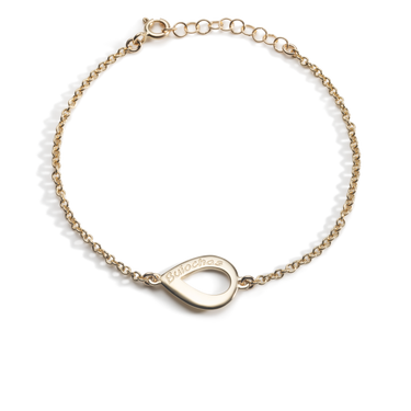 Gold Buíochas go deo single bracelet