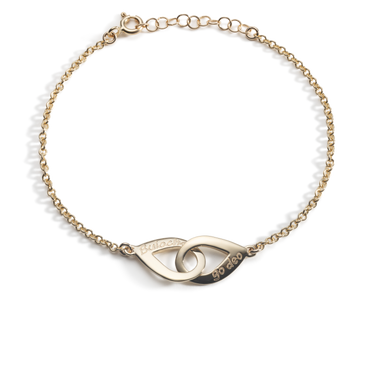 Gold Buíochas go deo double bracelet