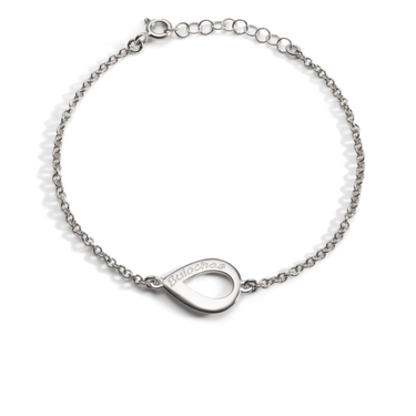 Silver Buíochas go deo single bracelet