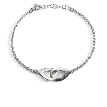 Silver Buíochas go deo double bracelet