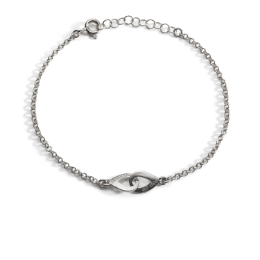 Silver Buíochas go deo small double bracelet
