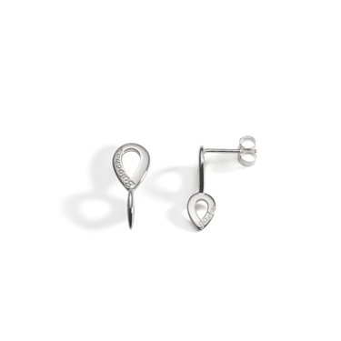 Silver Buíochas go deo double earstuds