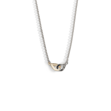 Silver | Gold Buíochas go deo small double pendant
