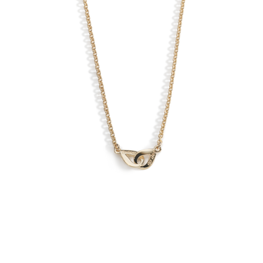 Gold Buíochas go deo small double pendant