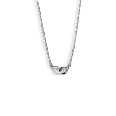 Silver Buíochas go deo small double pendant