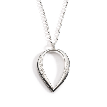 Silver Buíochas go deo large pendant