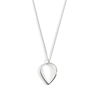 Silver Buíochas go deo large pendant
