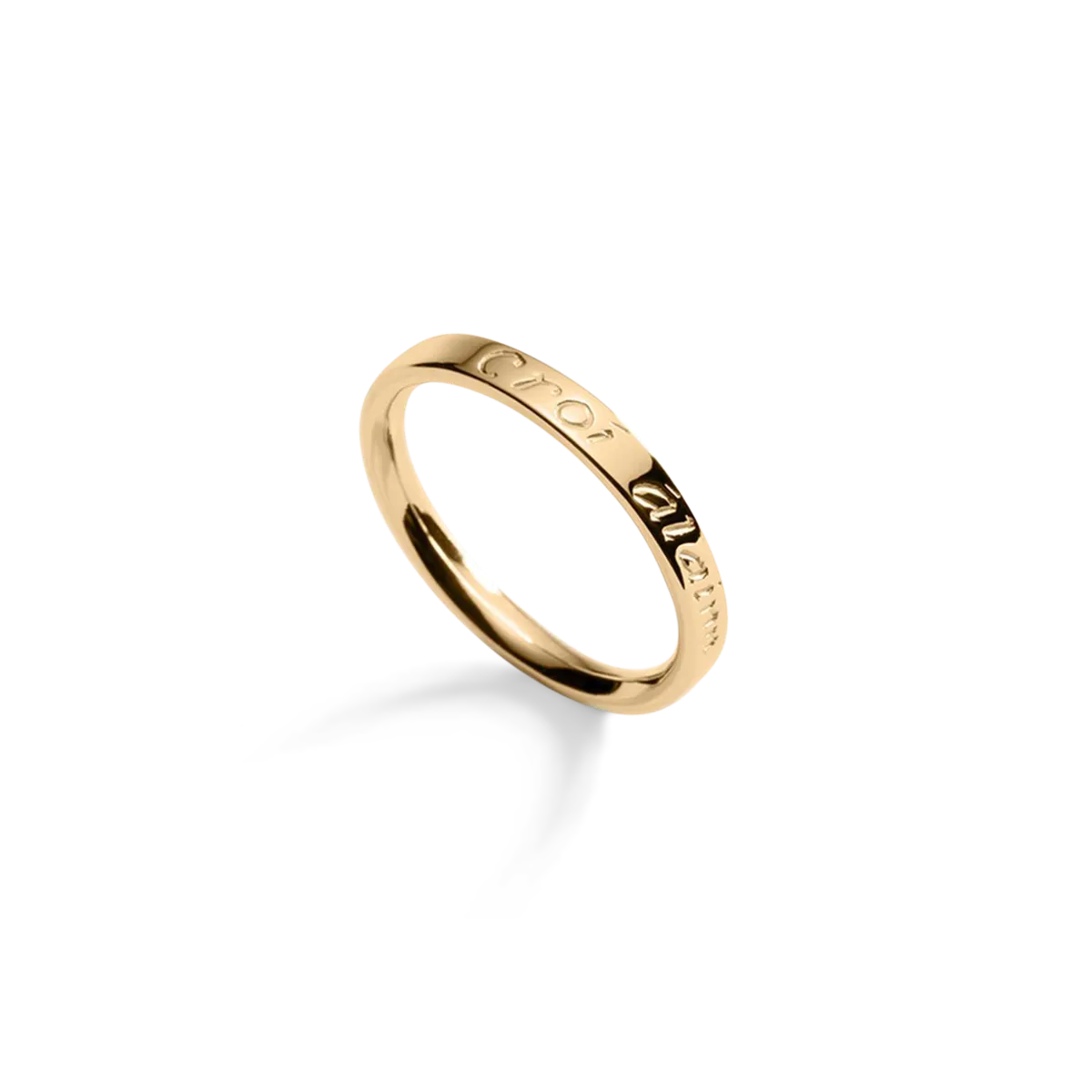Gold Croí álainn sentiment ring