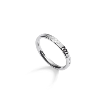 Silver Croí álainn sentiment ring