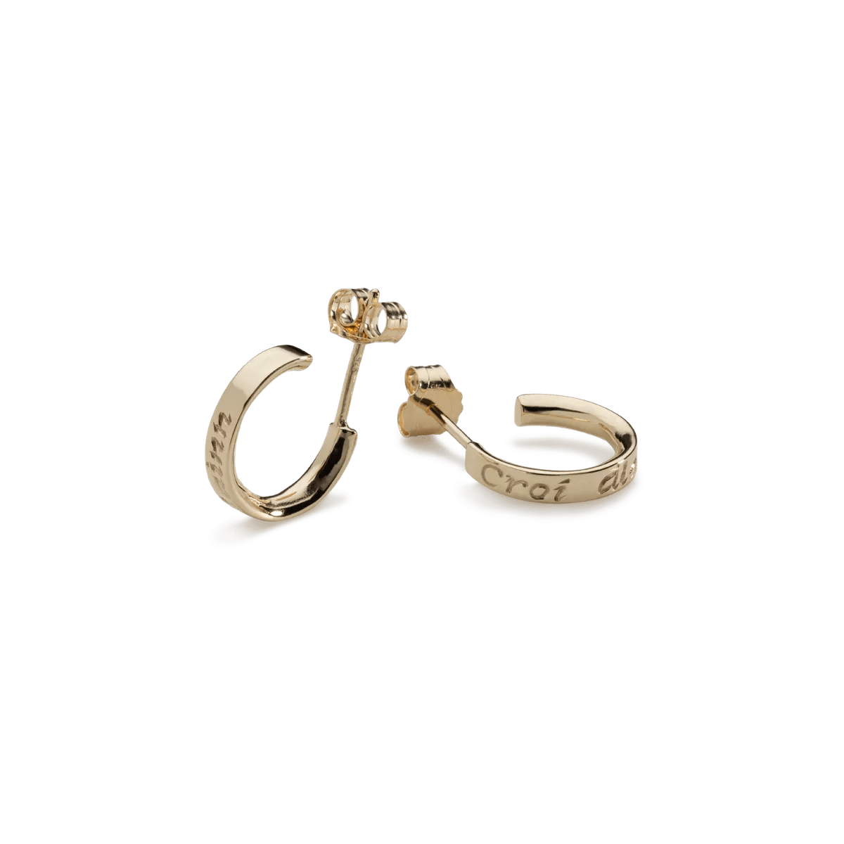 Gold Croí álainn hoops