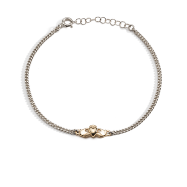 Silver | Gold Claddagh bracelet