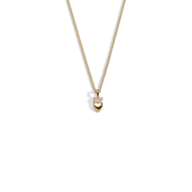 Gold Claddagh diamond pendant