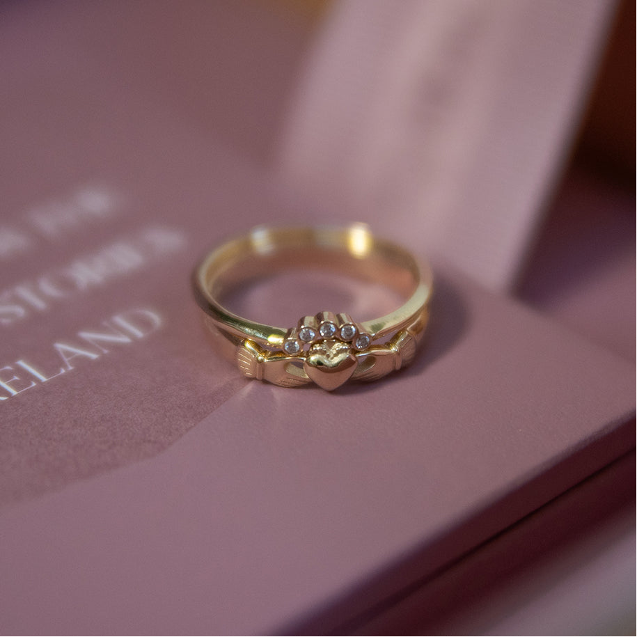 Gold Claddagh ring