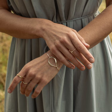 Silver Buíochas go deo bangle