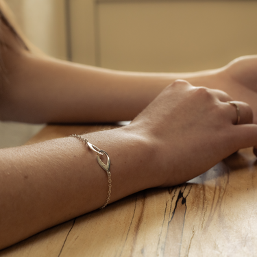 Silver Buíochas go deo double bracelet