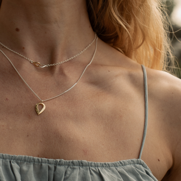 Silver | Gold Buíochas go deo single pendant