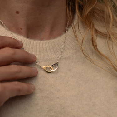 Silver | Gold Buíochas go deo double pendant
