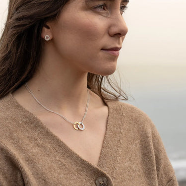 Silver|Gold Croí álainn small double pendant