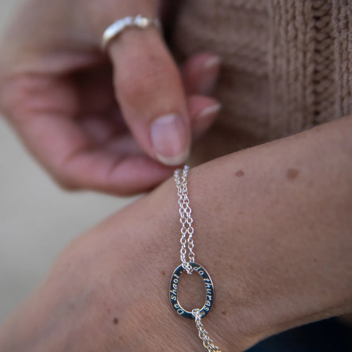 Silver Do shaol, do thuras bracelet