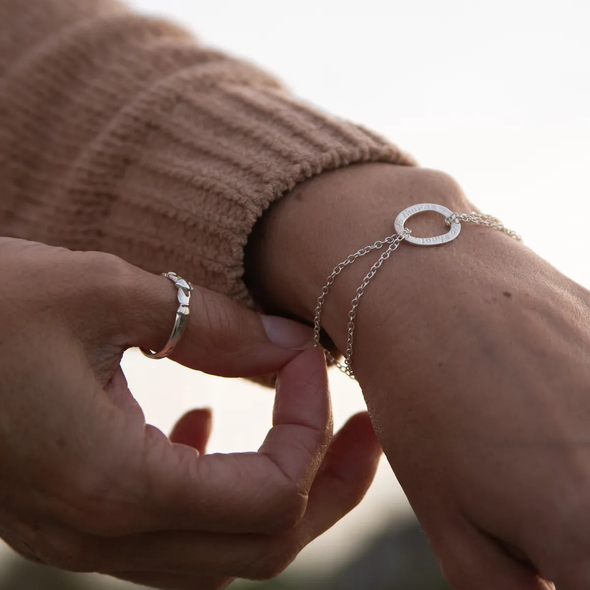 Silver Do shaol, do thuras bracelet