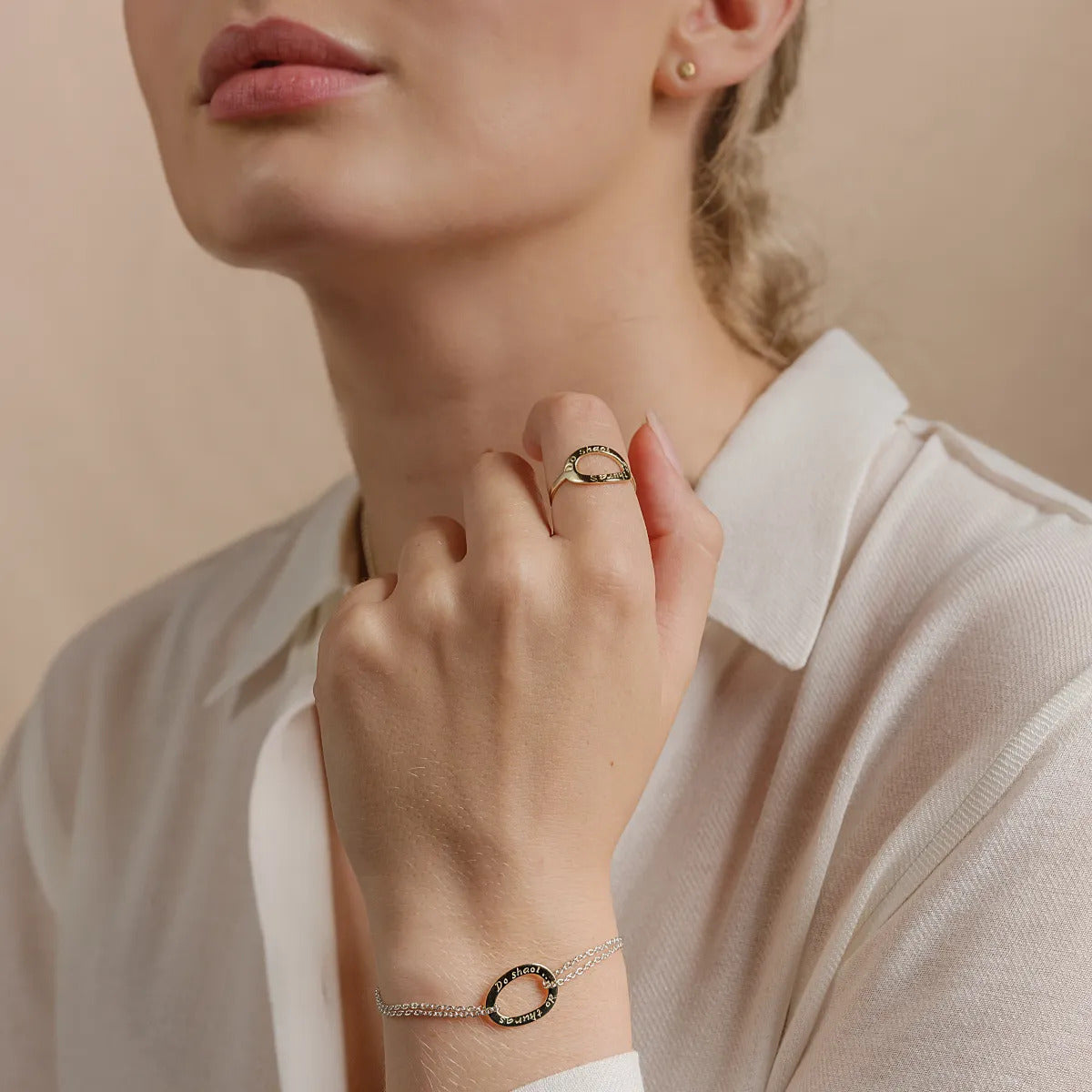 Silver Do shaol, do thuras bracelet