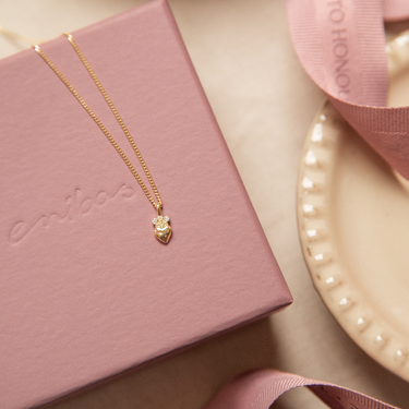 Gold Claddagh diamond pendant