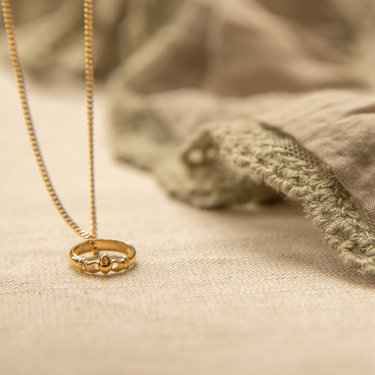 Gold Claddagh ring charm