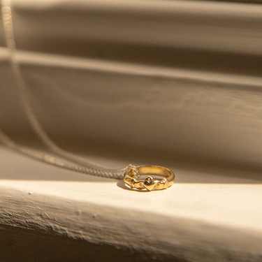 Gold Claddagh ring charm