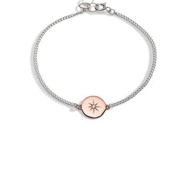 Silver|Rose Gold Las mo shlí diamond bracelet