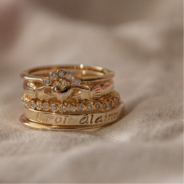 Gold Claddagh 3 Stack